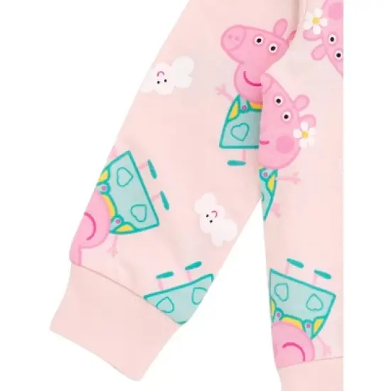 Peppa Pig Girls French Terry Sweatshirt Toddler to Little Kid image {2}