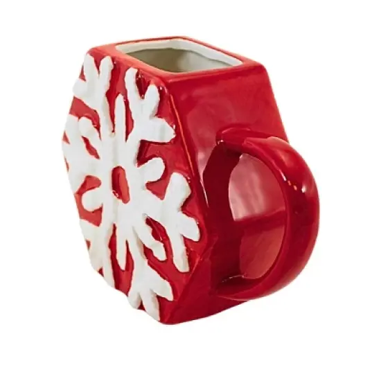 Transpac 4.25 In Snowflake Mug Christmas Seasonal Tabletop , Knit Design (1PC) image {2}