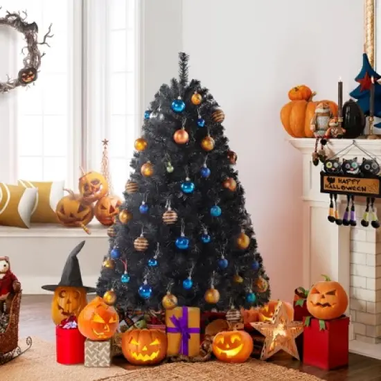 Yaheetech 4.5Ft/6Ft/7.5Ft Artificial Christmas Tree Hinged Spruce Artificial Tree with Foldable Stand image {1}