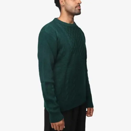 X RAY Men's Crewneck Mixed Texture Sweater image {2}