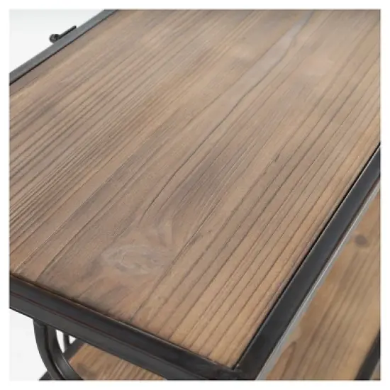 Marseille 34" 3-Shelf Rustic Bookcase - Natural - Christopher Knight Home image {3}