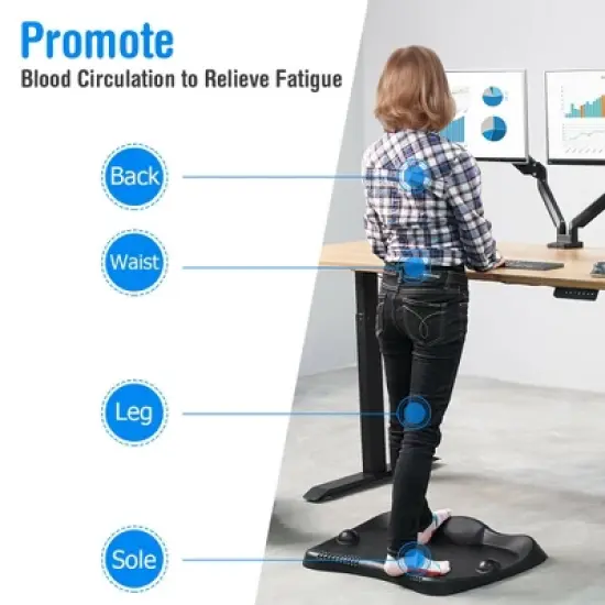 Costway Anti-Fatigue Standing Desk Mat Ergonomic Comfort Floor Foot Mat Home Office Work image {3}