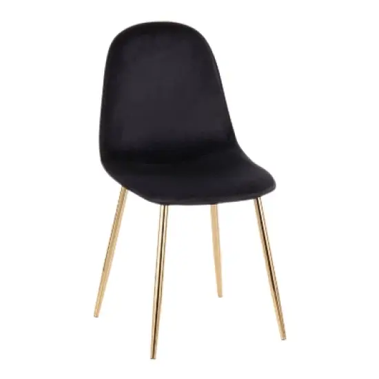 Set of 2 Pebble Contemporary Dining Chairs Gold/Black - LumiSource image {1}