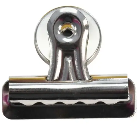 School Smart Magnetic Clips, 2 Inches, Nickel Plated, Pack of 12 image {3}
