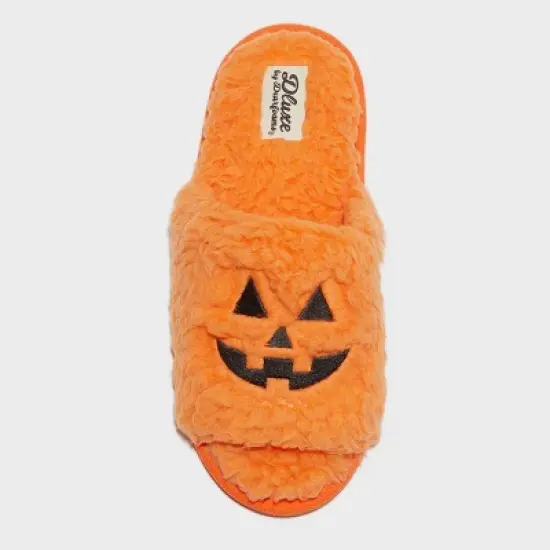 dluxe by dearfoams Women's Halloween Pumpkin Slippers - Orange image {3}