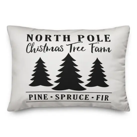Creative Products North Pole Christmas Tree Farm 14x20 Indoor / Outdoor Pillow image {3}