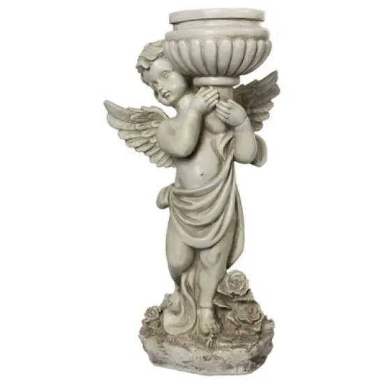Northlight 17.5" Cherub Angel Bird Bath Outdoor Garden Statue image {3}