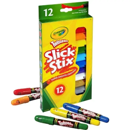 Crayola Twistables Slick Stix Crayons, Assorted Metallic Colors, Set of 12 image {2}