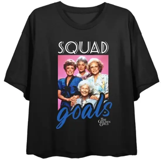 Golden Girls Squad Goals Women's Black Crop T-shirt image {4}