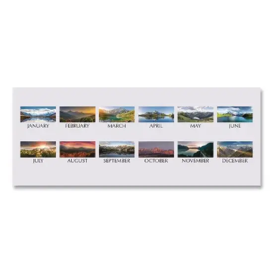Earthscapes Recycled Monthly Desk Pad Calendar, Mountains of the World Photos, 22 x 17, Black Corners,12-Month(Jan-Dec): 2026 image {2}