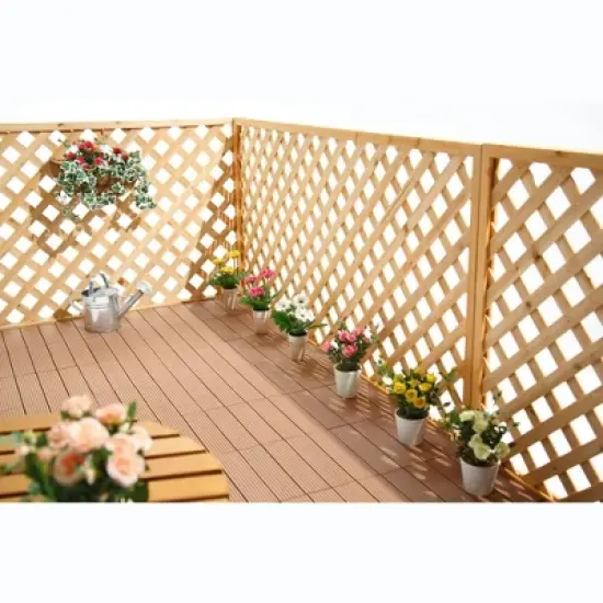 Courtyard Casual WPC Brown Decking Tile, 9 pc Set image {6}