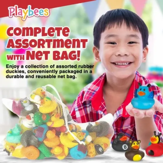 Playbees Rubber Ducks in Bulk 100 Pack Assortment Duckies image {7}