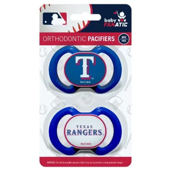 BabyFanatic Officially Licensed Unisex Pacifier 2-Pack - MLB Texas Rangers image {2}