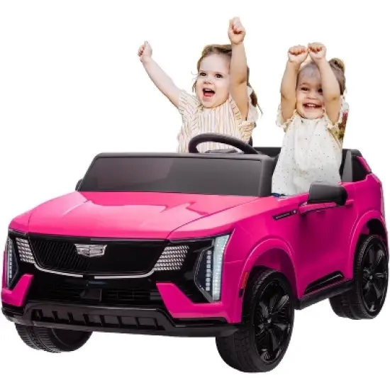24V Kids Ride on Car Licensed Cadillac, 2 Seater Ride on Truck Toy Battery Powered Electric Car with Remote Control, LED Lights and Music image {9}