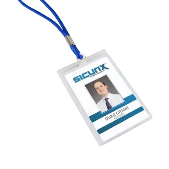 SICURIX Badge Dispensers, Vertical, Translucent, Pack of 25 image {3}