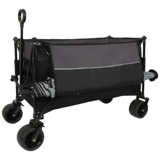 RISOKEYS Folding Wagon Cart with 480lbs Capacity,Adjustable Handle & All-Terrain Wheels | Compact Foldable Design for Camping, Beach,Outdoor image {12}
