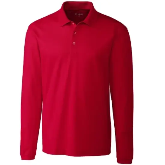 Clique Spin Eco Performance Pique Long Sleeve Mens Polo image {10}