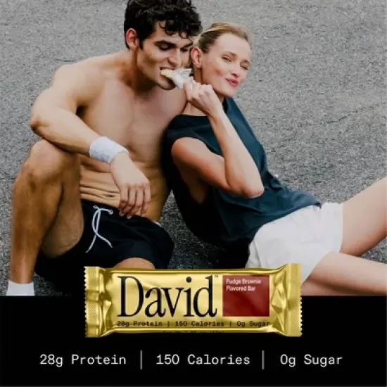 David Protein Bars with 28g Protein&nbsp;- Fudge Brownie Flavor - 12ct image {6}