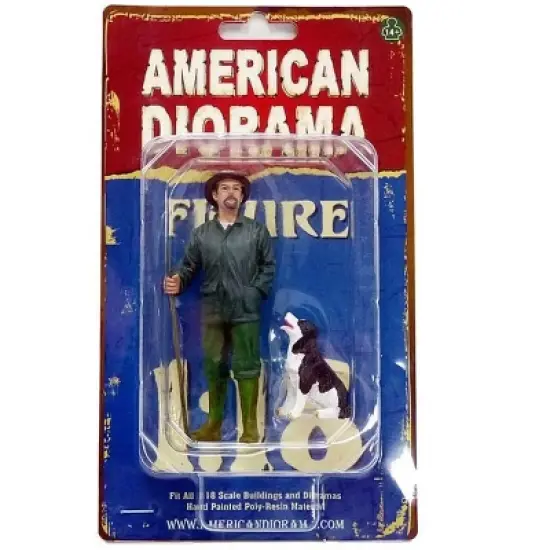 Mechanics, Customer and a Dog 5 piece Figurine Set for 1/18 Scale Models by American Diorama image {2}