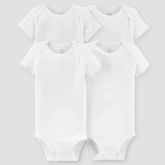 Carter's Just One You&reg; Baby 4pk Short Sleeve Bodysuit - White image {6}