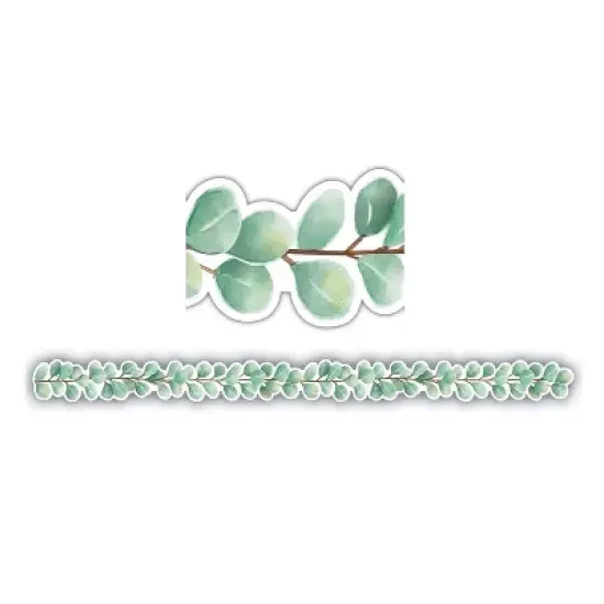 Teacher Created Resources 35' x 2-3/4" Die Cut Border Trim Eucalyptus 35 Feet/Pack 6 Packs image {1}