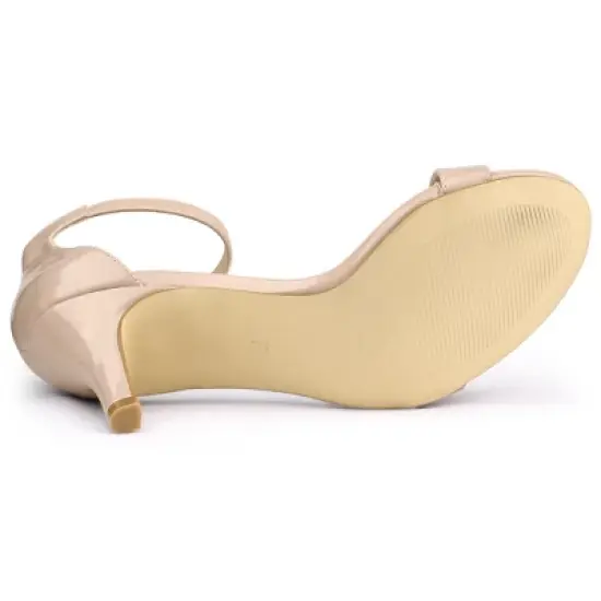 Allegra K Women's Ankle Strap High Heeled Open Toe Stiletto Heels Sandals image {5}