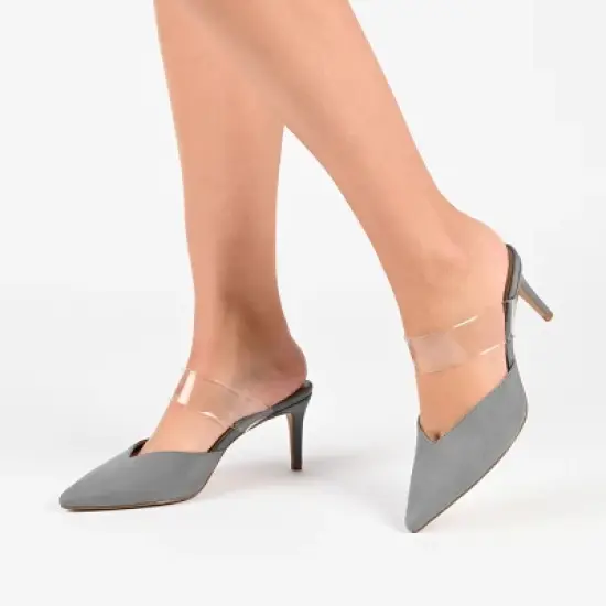 Journee Collection Womens Ollie Mules Low Stiletto Pointed Toe Pumps image {8}