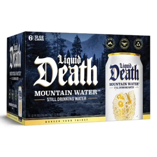 Liquid Death Mountain Water - 6pk/12 fl oz Cans image {2}