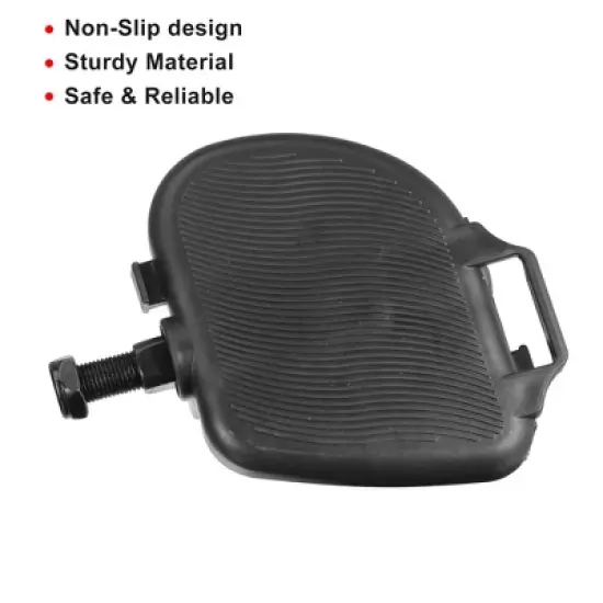 Unique Bargains Exercise Bike Pedals with Straps Indoor Cycling Parts Non Slip 1/2'' Fixed Gear Bike Pedals Black 1 Pair image {1}