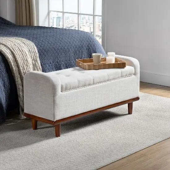 Edgaro Upholstered Storage Bench for Bedroom| ARTFUL LIVING DESIGN image {13}