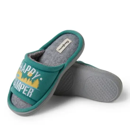 Dearfoams Kid&rsquo;s Unisex Lennox Happy Camper Sweatshirt Slide Slipper image {2}