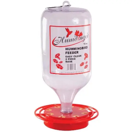 Humdinger Hummingbird 72 oz Plastic Bottle Nectar Feeder 8 ports (Case of 6) image {1}