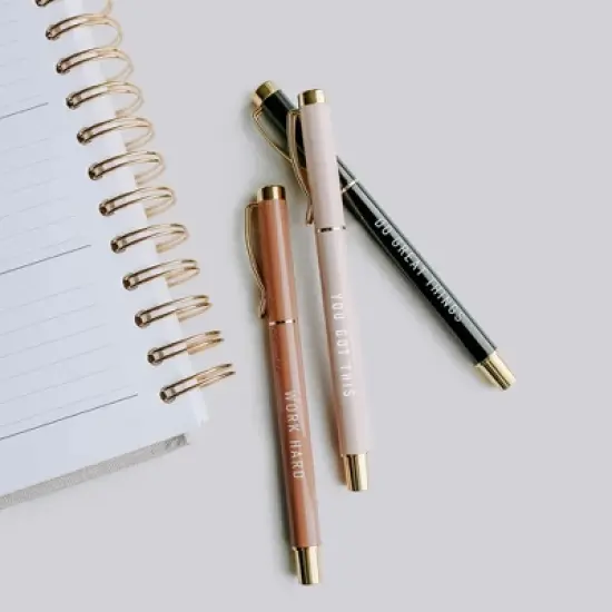 Sweet Water Decor Motivational Metal Pen 3pc Set image {2}