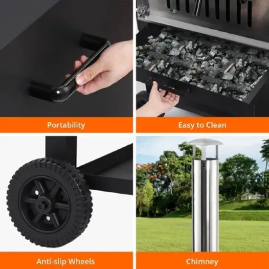 Acekool Wood-Fired Pizza Oven on Wheels for Outside image {3}