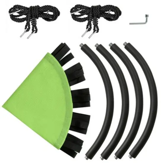 Costway 40'' Flying Saucer Round Tree Swing Kids Play Set w/ Adjustable Ropes Outdoor image {9}