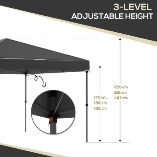 Resenkos Backyard Garden Canopy, Camping Canopy Screen Tent,9.7' x 9.7' Pop Up Canopy with Sidewalls, Portable Canopy Tent with 2 Mesh Windows, Carry image {8}