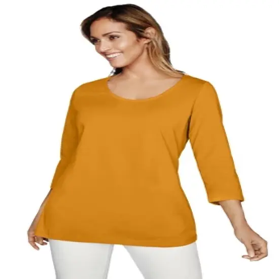 Jessica London Women&rsquo;s Plus Size Scoop-Neck Tee image {9}