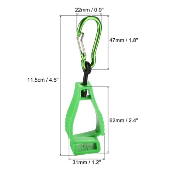 Unique Bargains Wear-Resistant Construction Workshop Prevent Losing Hook Clip 4 Pcs image {1}