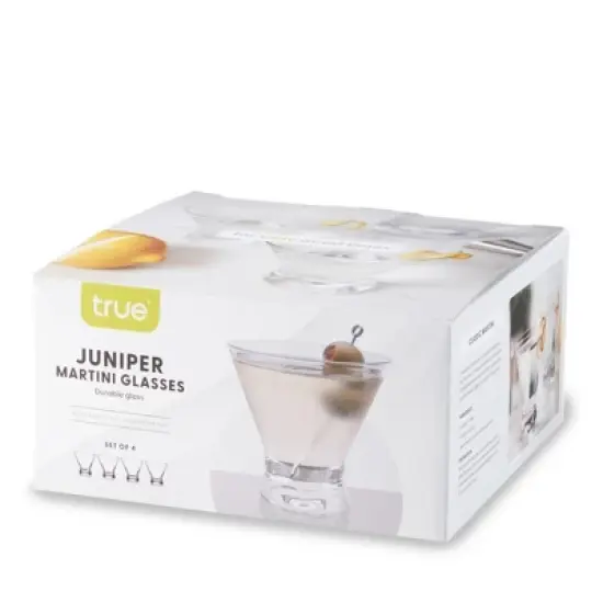 True Stemless Martini Glasses, Set of 4, 8 oz Modern Cocktail Glasses for Martinis, Cosmopolitans, Cocktail Glass Set, Dishwasher Safe, 8 oz, Set of 4 image {5}