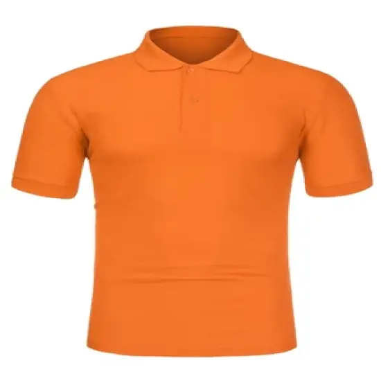 Lars Amadeus Men's Summer Solid Polo Shirts Short Sleeve Golf Performance Polo T Shirts image {15}