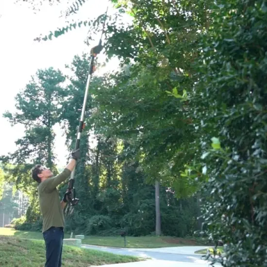 Worx WG252 20" - 20V Pole Hedge Trimmer with 13' Reach, 10-Position Head, Rotating Handle image {2}