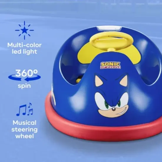 Sonic the Hedgehog Electric Bumper Car 2 Speed for kids with Remote Control and 360 Degree turning image {9}