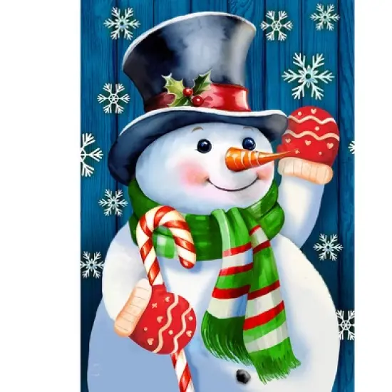 Briarwood Lane Winter Garden Flag 12x18 For Outdoor Candy Cane Snowman For Winter Garden Flag Flags For Outside image {2}