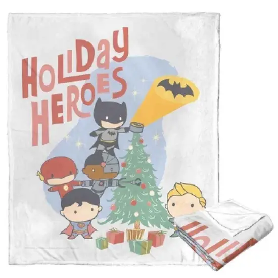 Warner Bros. Justice League Holiday Heroes Silk Touch Throw Blanket 50x60 Inches image {4}