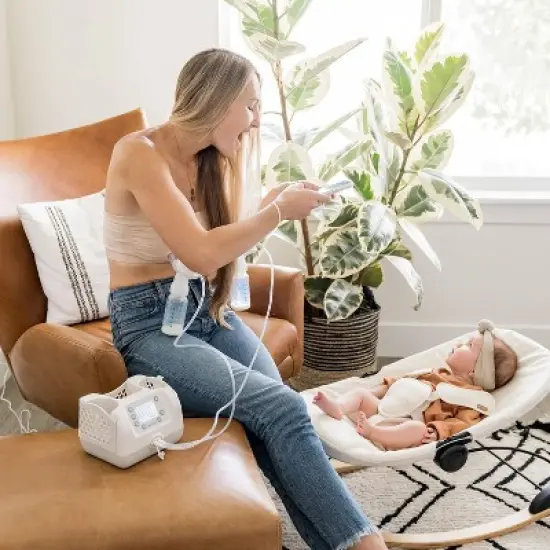 Dr. Brown's Customflow Double Electric Quiet Breast Pump with SoftShape Silicone Shields - 2ct image {17}