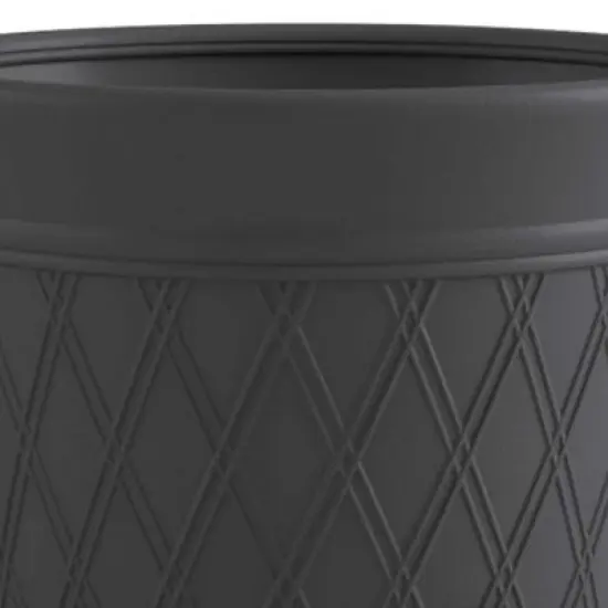 Suncast 14" x 12" Round Plastic Decorative Weatherproof Outdoor Hideaway Standard Garden Hose Storage Pot with Drainage Holes, Gray (4 Pack) image {2}