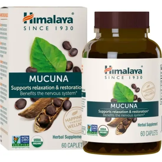 Himalaya Organic Mucuna Pruriens Powder for Calm & Relaxation 60 Count,2 Month Supply image {4}