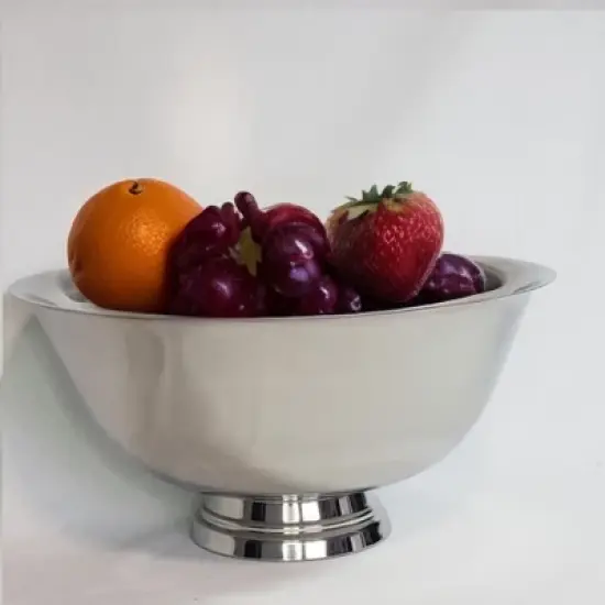 Stainless Steel footed Serving Bowl 8" image {1}