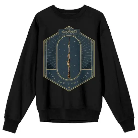 Hogwarts Legacy Magic Wand Crew Neck Long Sleeve Men's Black Sweatshirt image {6}
