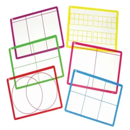 SI Manufacturing Transparent Sorting Mats, 16-1/2 x 12-1/2 inches, Grades PreK and Above image {1}